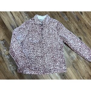 VGUC Pink Warm Sherpa Jacket Pullover Time & Tru Medium M 8-10